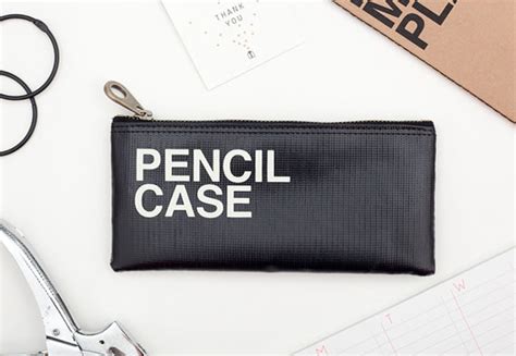 Black Pencil Case VER.1 / Pen Case / Pencil Pouch / Pen Pouch / Zipper Pouch / Zipper Bag ...