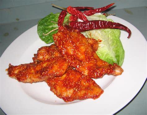 Cherry Blossom's Table: Korean Fried Spicy Chicken *~* Koreanisches feuriges Geflügel ...