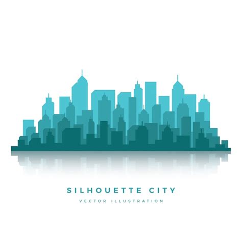 Premium Vector | Silhouette city background