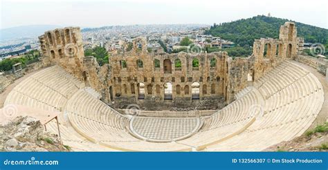 Odeon of Herodes Atticus. stock image. Image of exterior - 132566307