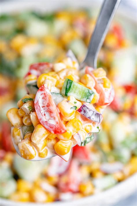 Creamy Corn Salad Recipe – Healthy Corn Salad Recipe — Eatwell101