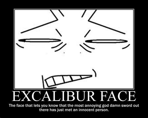 Excalibur face. | Soul eater funny, Excalibur soul eater, Soul eater