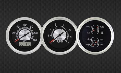 GPS Quad Gauge Kit Sterling (Black) - eGauges.co.uk