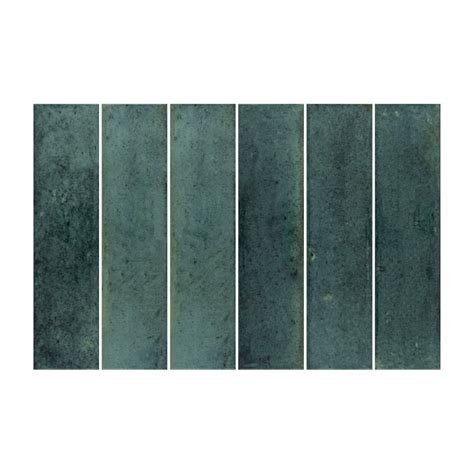 Green Hope Tiles - 7.5cm x 30cm Dark Green Hope Wall Tiles