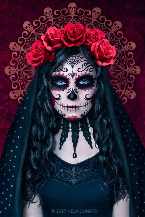 Santa Muerte surrealistic dark art photo-manipulation