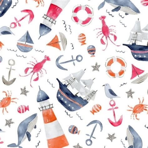 Nautical Fabric - Etsy