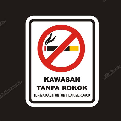 Jual cutting sticker KAWASAN TANPA ROKOK stiker rambu sign sticker | Shopee Indonesia