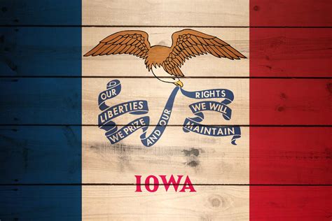 Flag of Iowa - Wood Texture - Download it for free