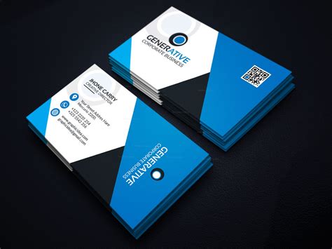 EPS Sleek Business Card Design Template 001599 - Template Catalog