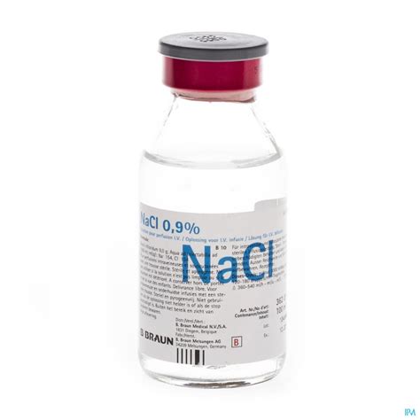 B.Braun NaCl Oplossing voor injectie 0,9% 1x100ml Flacon Glas ...