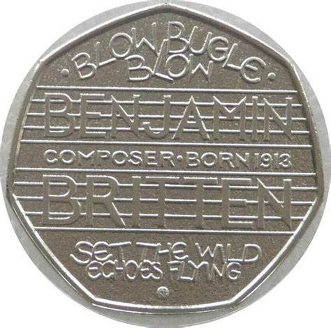 2013 Benjamin Britten 50p Brilliant Uncirculated Coin