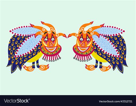 Ukrainian original art fantastic animal naive Vector Image