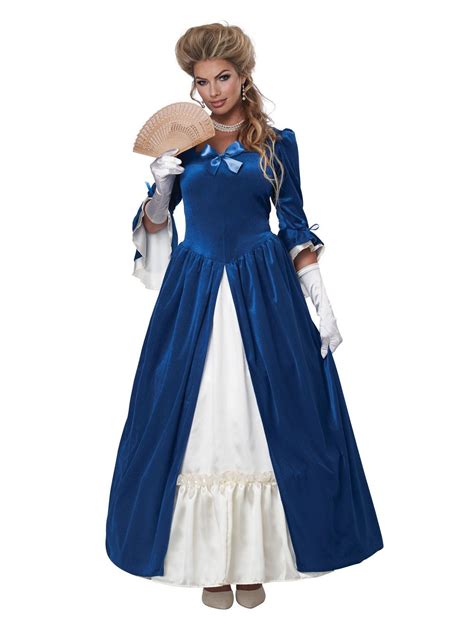 Womens Martha Washington Colonial Blue Dress - PartyBell.com