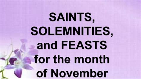 Saints-Solemnities-and-Feasts-November-2022.pptx | Free Download