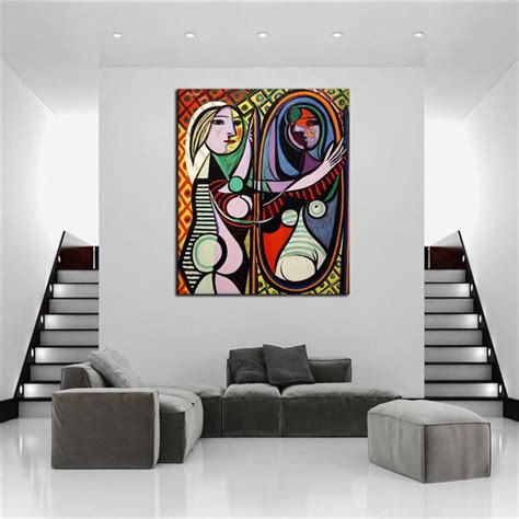 Girl Before Mirror Abstract Art Impressionist Oil Painting on - Etsy