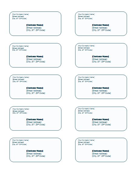 Printable Labels Templates - Word Templates for Free Download