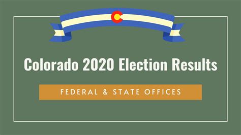 Colorado 2020 Election Live Results: Federal And State Offices | KUNC