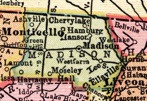 Map of Madison County, Florida, 1910