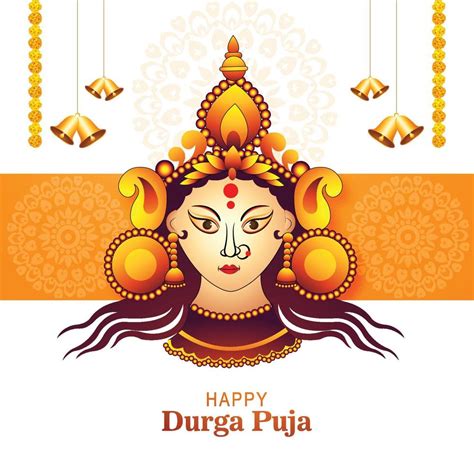 Beautiful face of goddess durga puja for shubh navratri festival ...