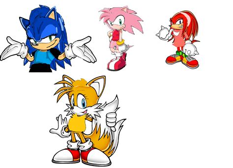 How To Draw Sonic Knuckles And Tails - Howto Draw