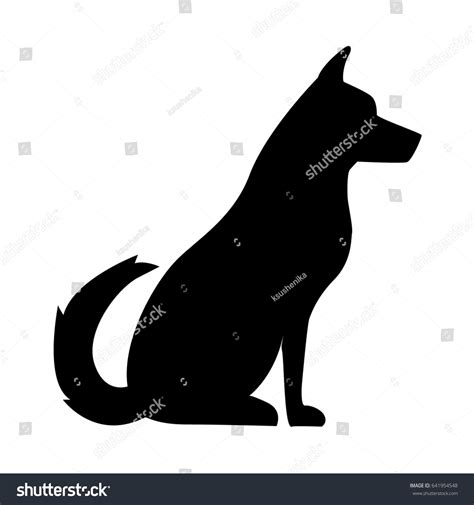 Silhouette Icon Big Dog Side View Stock Vector (Royalty Free) 641954548 | Shutterstock