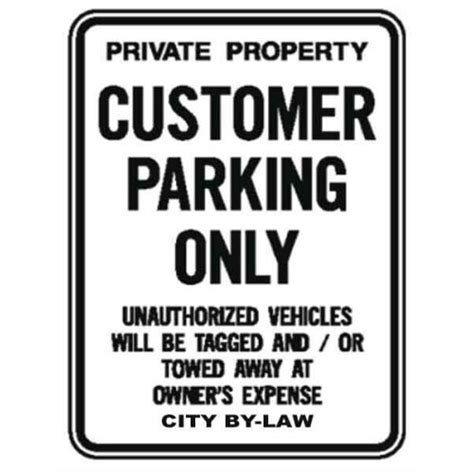 Customer Parking Only, 30X45cm | Guelph Signs