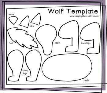 Wolf Craft Project {Printable Template | Wolf craft, Preschool art projects, Kids art projects