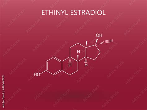 Chemical structure of Ethinyl estradiol, used for the treatment of ...