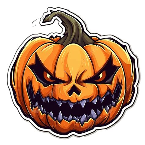 Cartoon Character Horror Halloween Pumpkin Crazy Sticker, Kids Toys, Toys, Baby Toys PNG ...