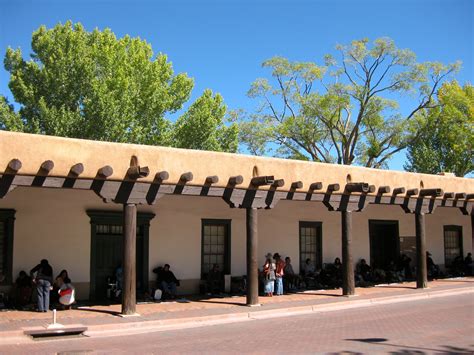 The Palace of Governors in Santa Fe, built in 1610, is one of the oldest public buildings in ...