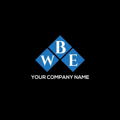 WBE letter logo design on BLACK background. WBE creative initials letter logo concept. WBE ...