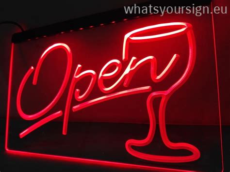 Bar Open - LED neon sign light display made of the best-quality clear ...