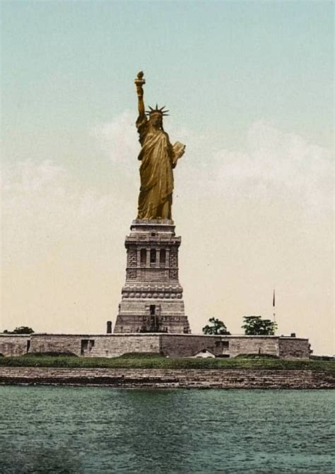 Statue of Liberty before it was ravaged by oxidation | Statue of ...