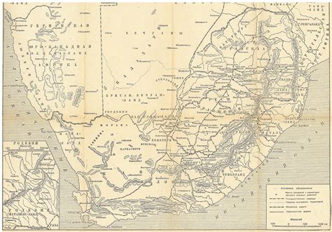 Schematic map of the South African war zone during the Anglo-Boer War ...