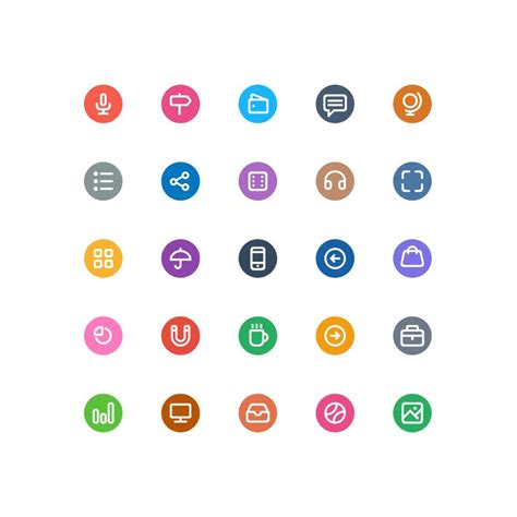 25 Free Flat Icons PSD Design for App and Website