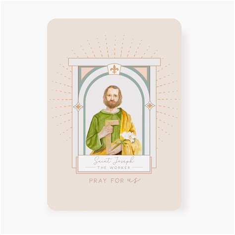 St. Joseph the Worker Prayer Card – Novena Cards