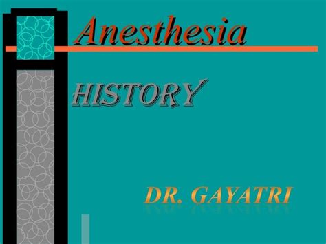 anesthesia history