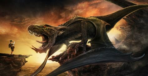 Majestic Dragon Encounter - HD Wallpaper