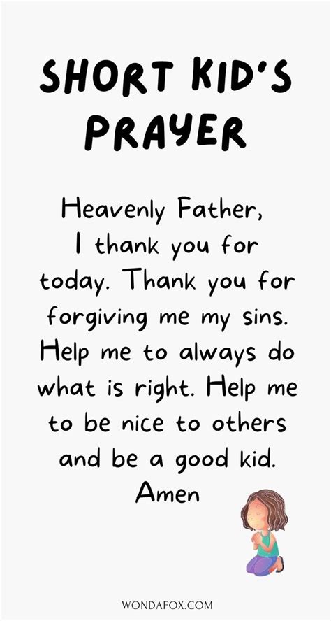 MORNING PRAYER FOR KIDS Father Almighty, Thank you for this wonderful ...