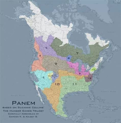 Panem. Described by suzanne collins | Hunger games districts, Hunger games, Hunger games map