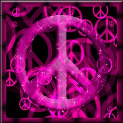Hot Pink Peace Sign