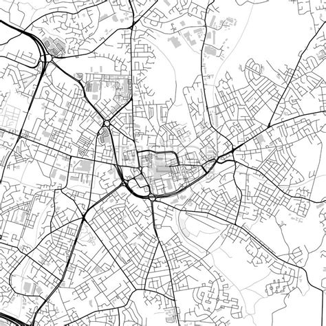 Downtown map of Oldham, light - HEBSTREITS | City vector, Map vector ...