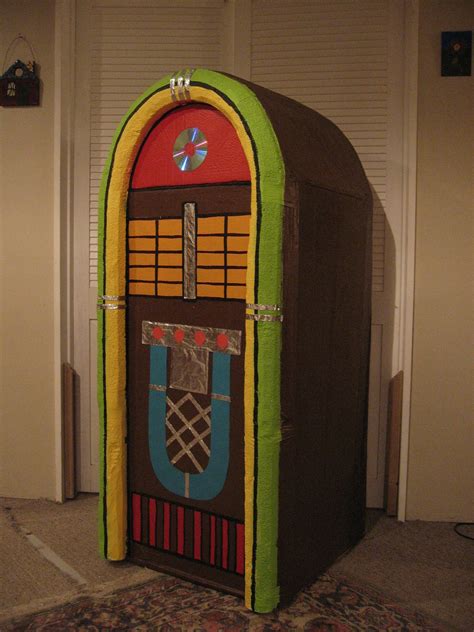 Jukebox stage prop made from large cardboard box. By Kitty Wake ...