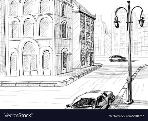 City sketch background Royalty Free Vector Image