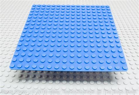 LEGO 16x16 Dot Blue Baseplate 5x5 Inch Thin Plate 3867/Platform Flat Piece Squar - The Brick Bank