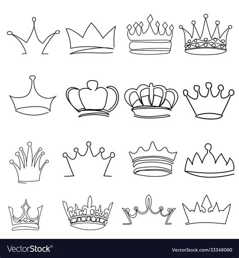 Crown Outline Drawing