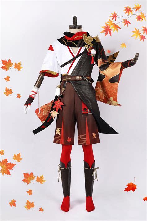 Genshin Impact Kaedehara Kazuha Friend Cosplay Costume Gorgeous Uniform Battle Suit Halloween ...