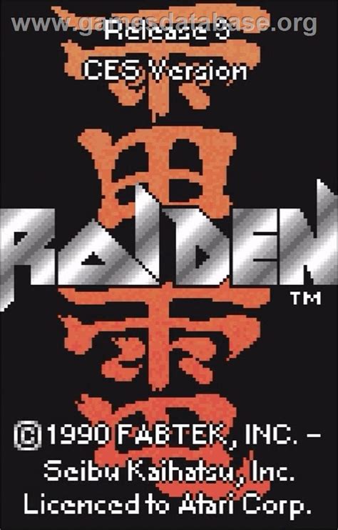 Raiden - Atari Lynx - Games Database