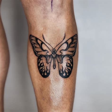 Monarch Butterfly Flying Tattoo