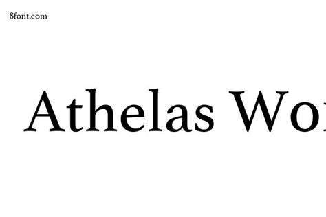 Athelas W01 Regular - Free Font Download